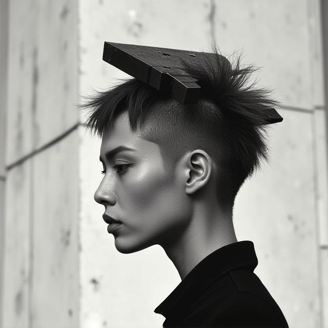 Editorial avant-garde hair cut